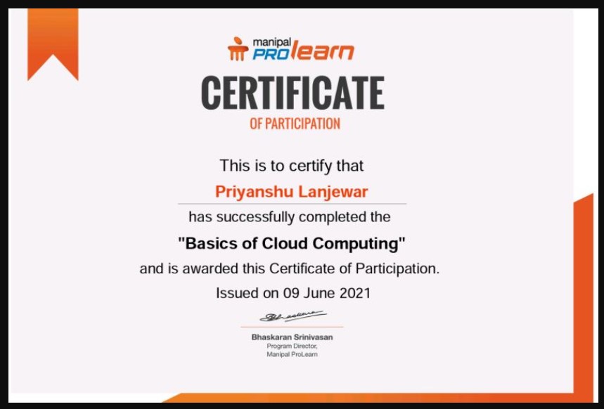 Cloud Computing Certificate